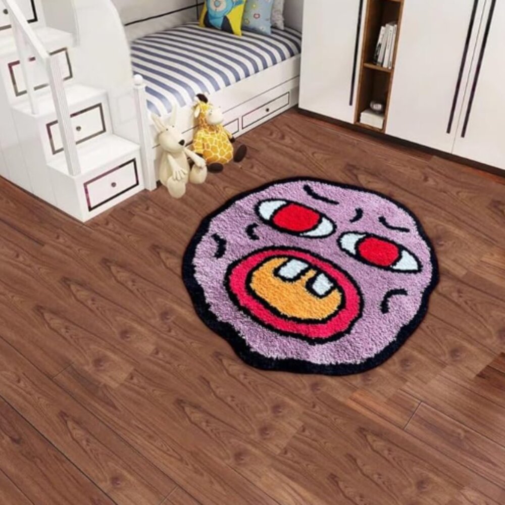Cherry Bomb Rug - Hypebeast Rug - Handmade Tufted Rug - Handmade & Premium - Picture 3 of 3